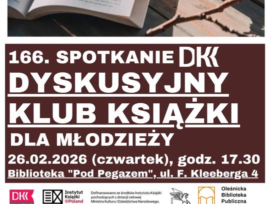 Biblioteka zaprasza na spotkanie DKK dla Młodzieży Biblioteka zaprasza na spotkanie DKK dla Młodzieży