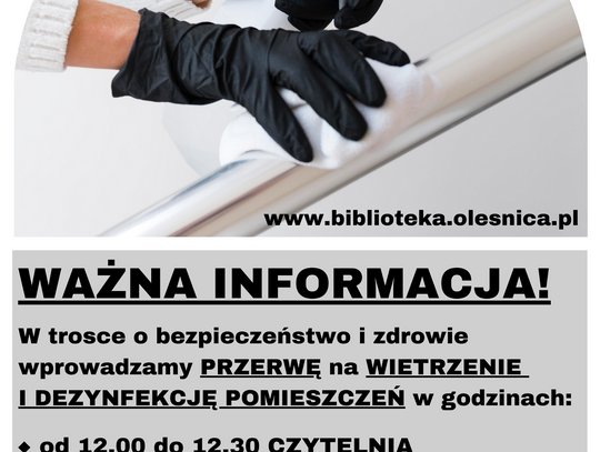 Zasady funkcjonowania biblioteki w Oleśnicy od 7 grudnia