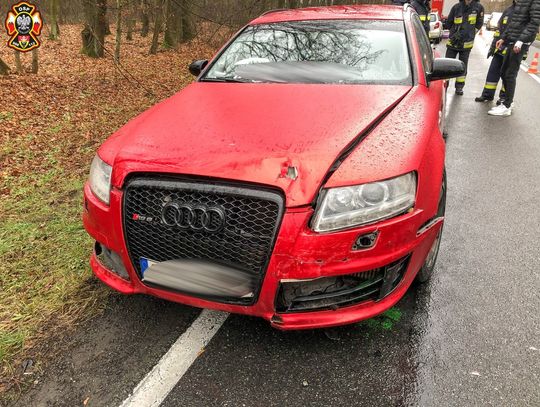 Zderzyły się audi i dacia