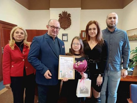 Zdolna Amelka u burmistrza Oleśnicy 