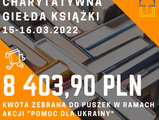 Zebrano ponad 8 tysięcy na Charytatywnej Giełdzie Książki