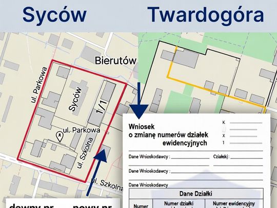 Zmiana numerów działek ewidencyjnych w miastach powiatu oleśnickiego