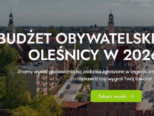 Znamy wyniki głosowania w Oleśnickim Budżecie Obywatelskim. Kto wygrał?