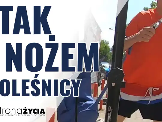 Znowu atak z nożem pod szpitalem w Oleśnicy? (WIDEO)