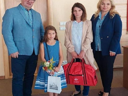 Zuzia Głodek u burmistrza Oleśnicy