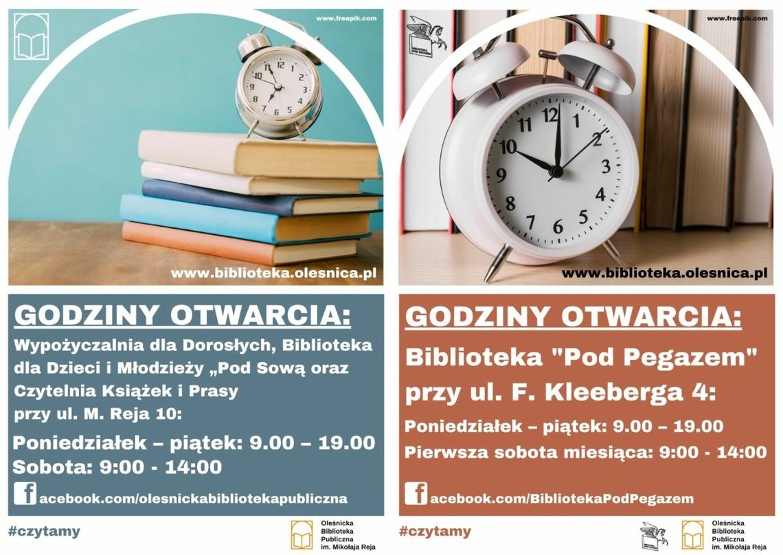 Biblioteka w Oleśnicy zaprasza znów w soboty