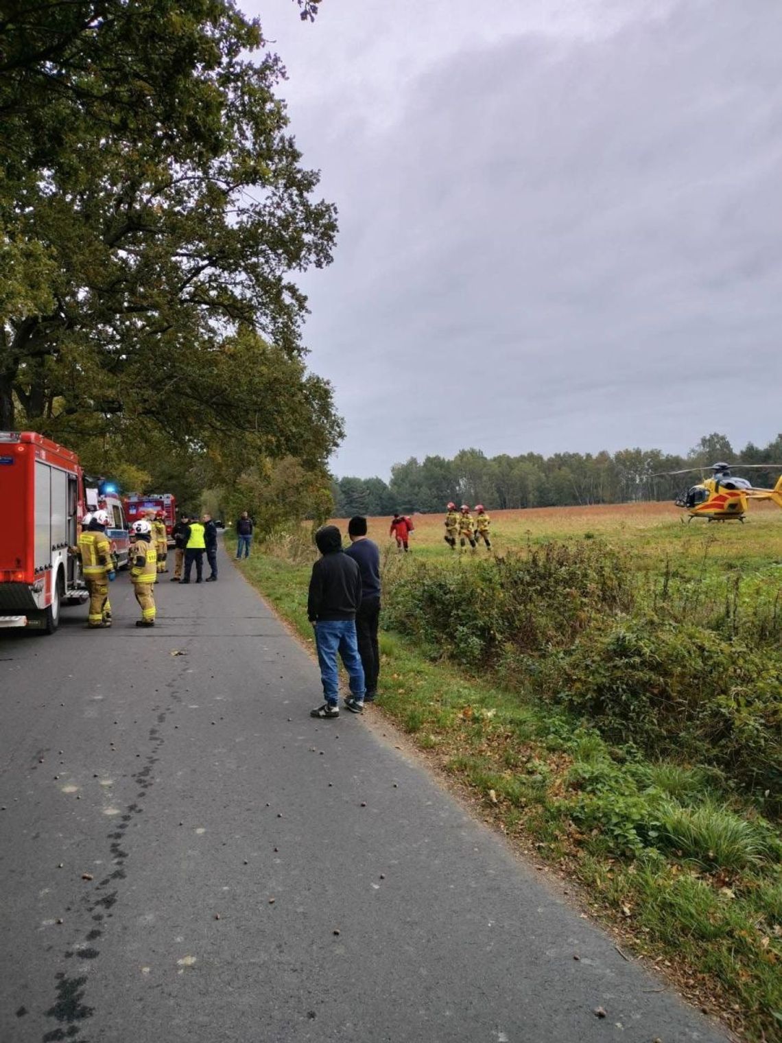 Lądował śmiglowiec LPR. Wypadek w gminie Twardogóra