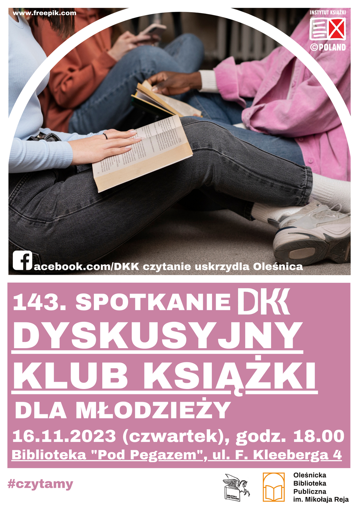 Dyskusyjny Klub Książki dla młodzieży zaprasza