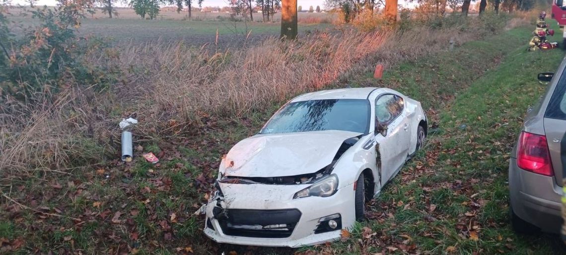 Wypadek na drodze do Bierutowa. Dwie osoby ranne