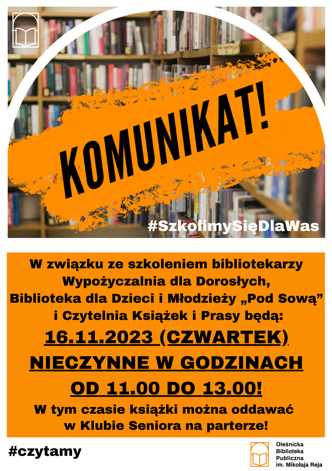 Biblioteka pod Pegazem będzie otwarta bez zmian