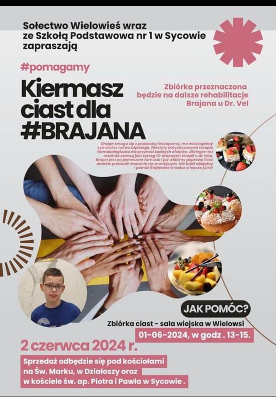 Kiermasz ciast dla Brajana