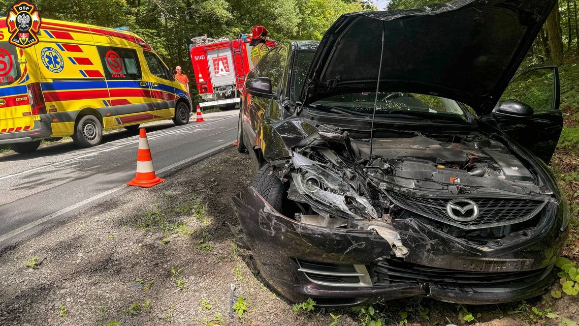 Kolizja mazdy z dacią