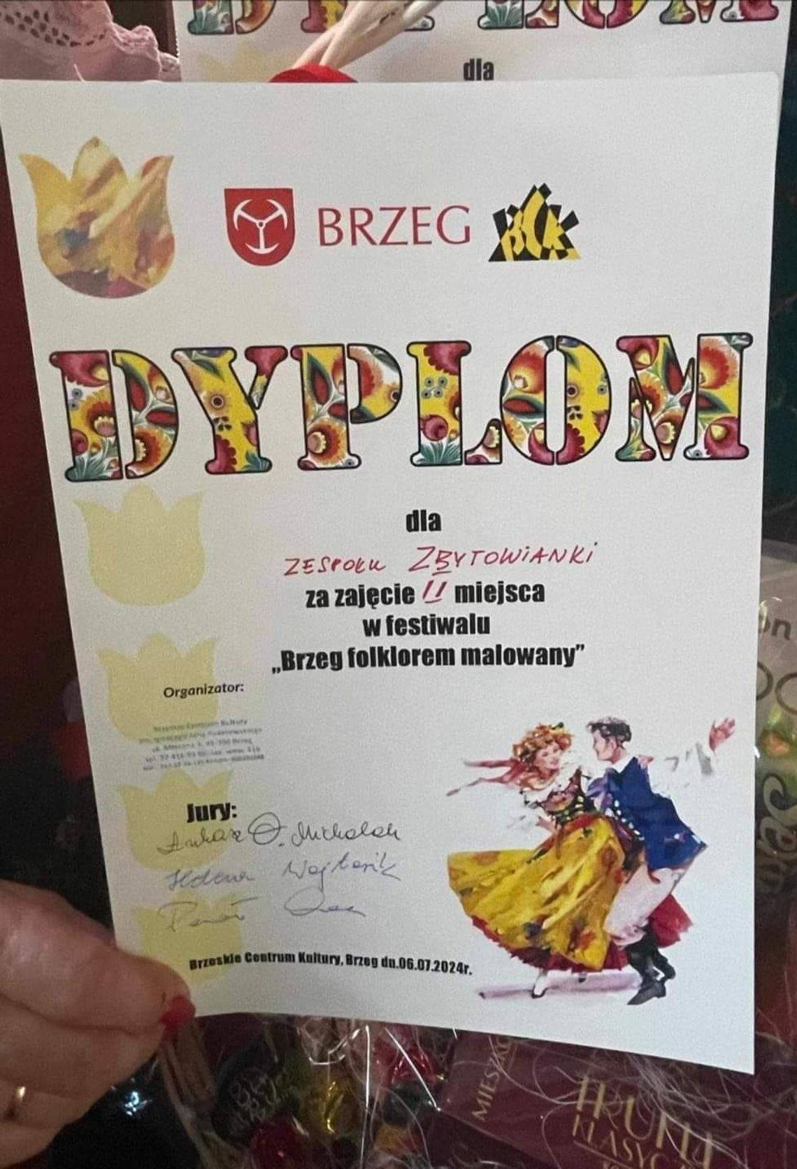 Zbytowianki drugie na Festiwalu "Brzeg Folklorem Malowany"