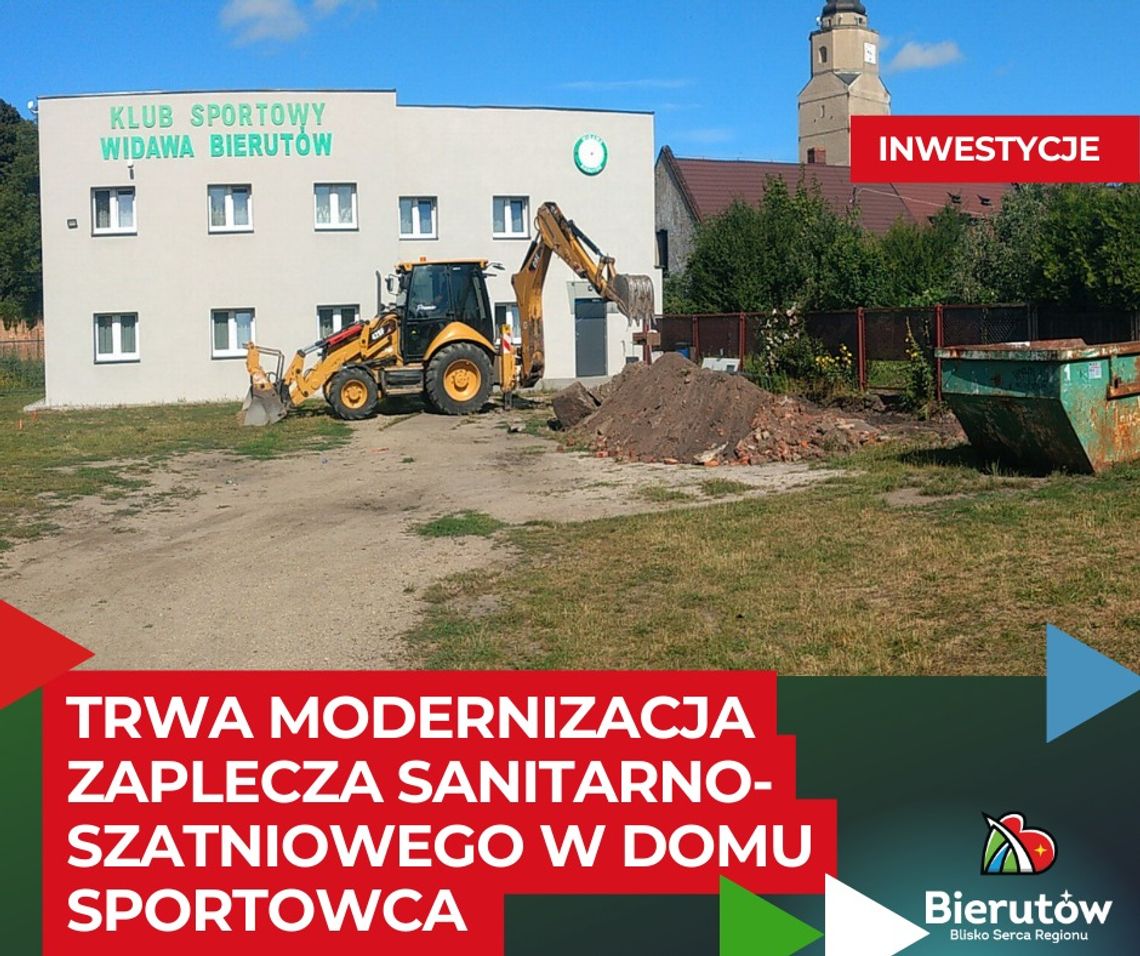 Dom Sportowca w Bierutowie - trwa modernizacja