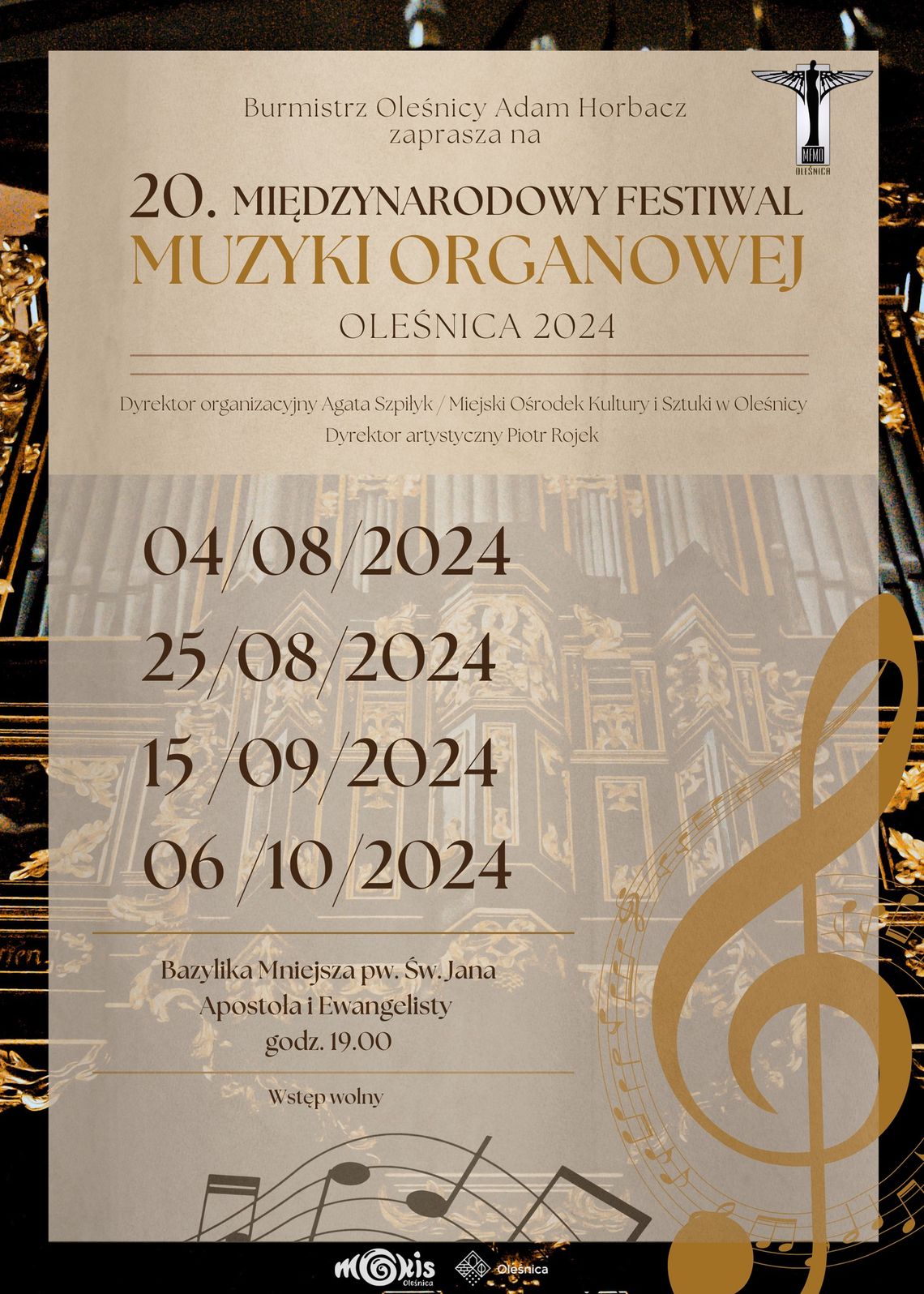 Międzynarodowy Festiwal Muzyki Organowej w Oleśnicy. Kiedy koncerty?