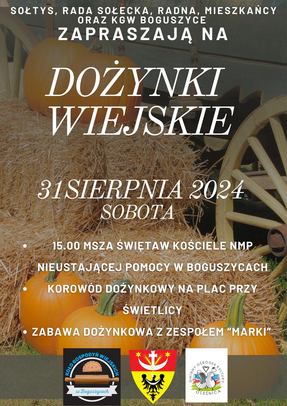 Dożynki w Boguszycach - sołectwo zaprasza