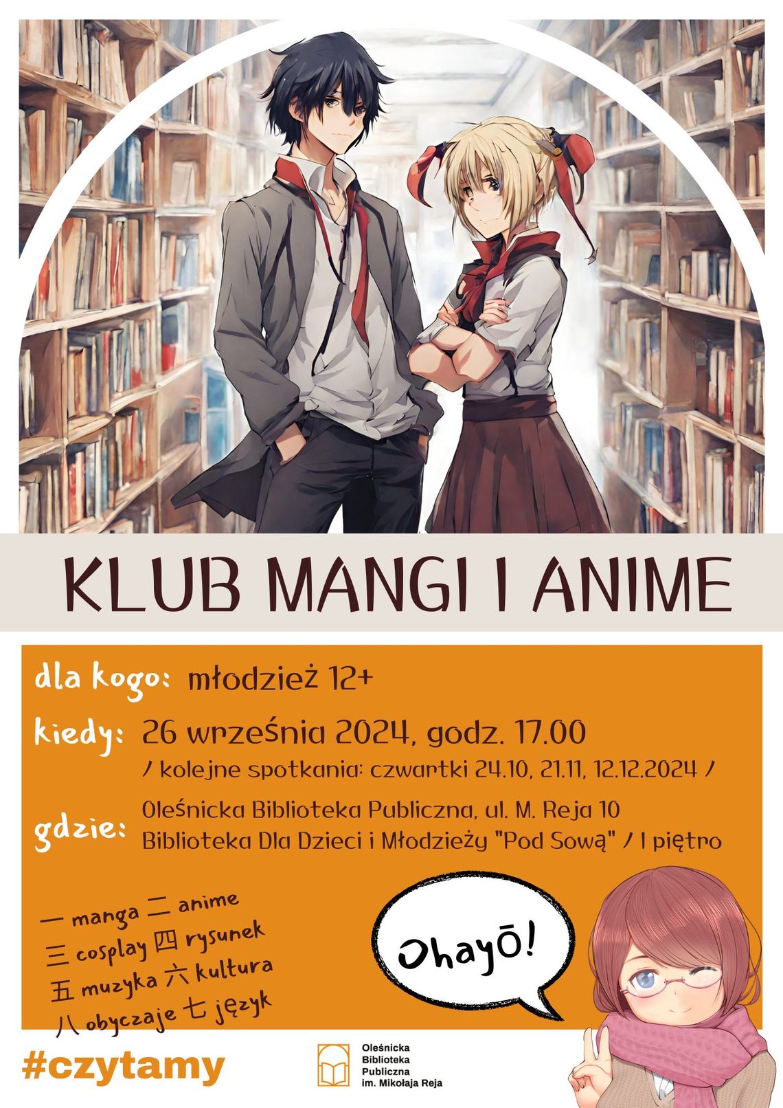 Biblioteka zaprasza na spotkania klubu mangi i anime