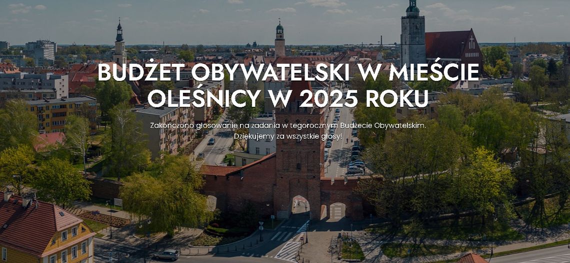 Oleśnicki Budżet Obywatelski 2025 zakończony! Kto wygrał?