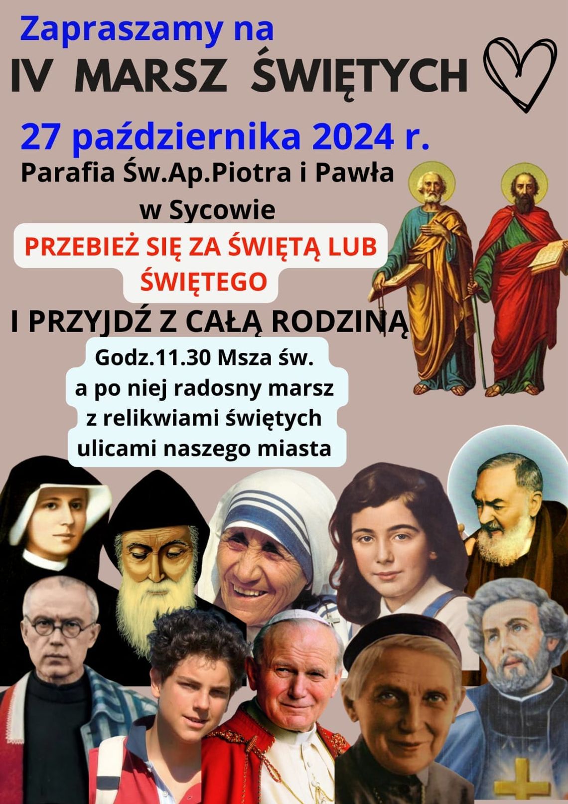 Święci będą maszerować