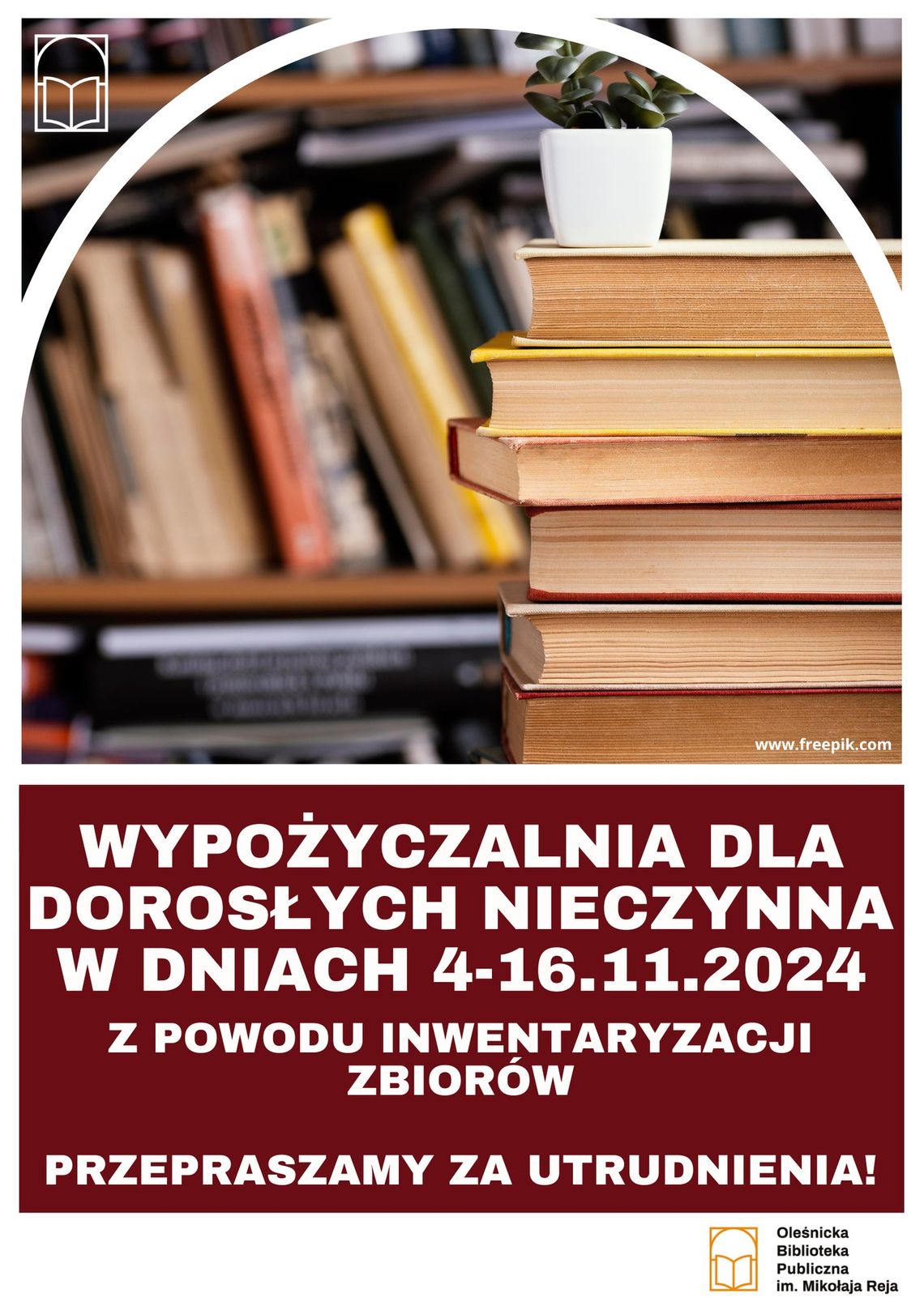 Uwaga, wypożyczalnia będzie nieczynna