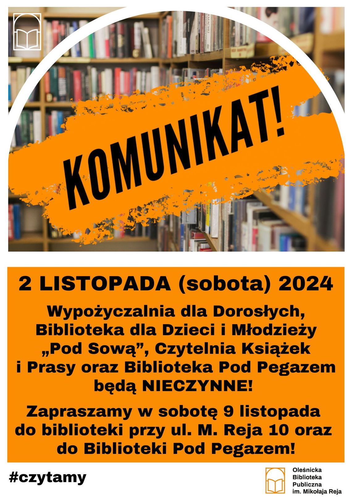 2 listopada nie idź do biblioteki