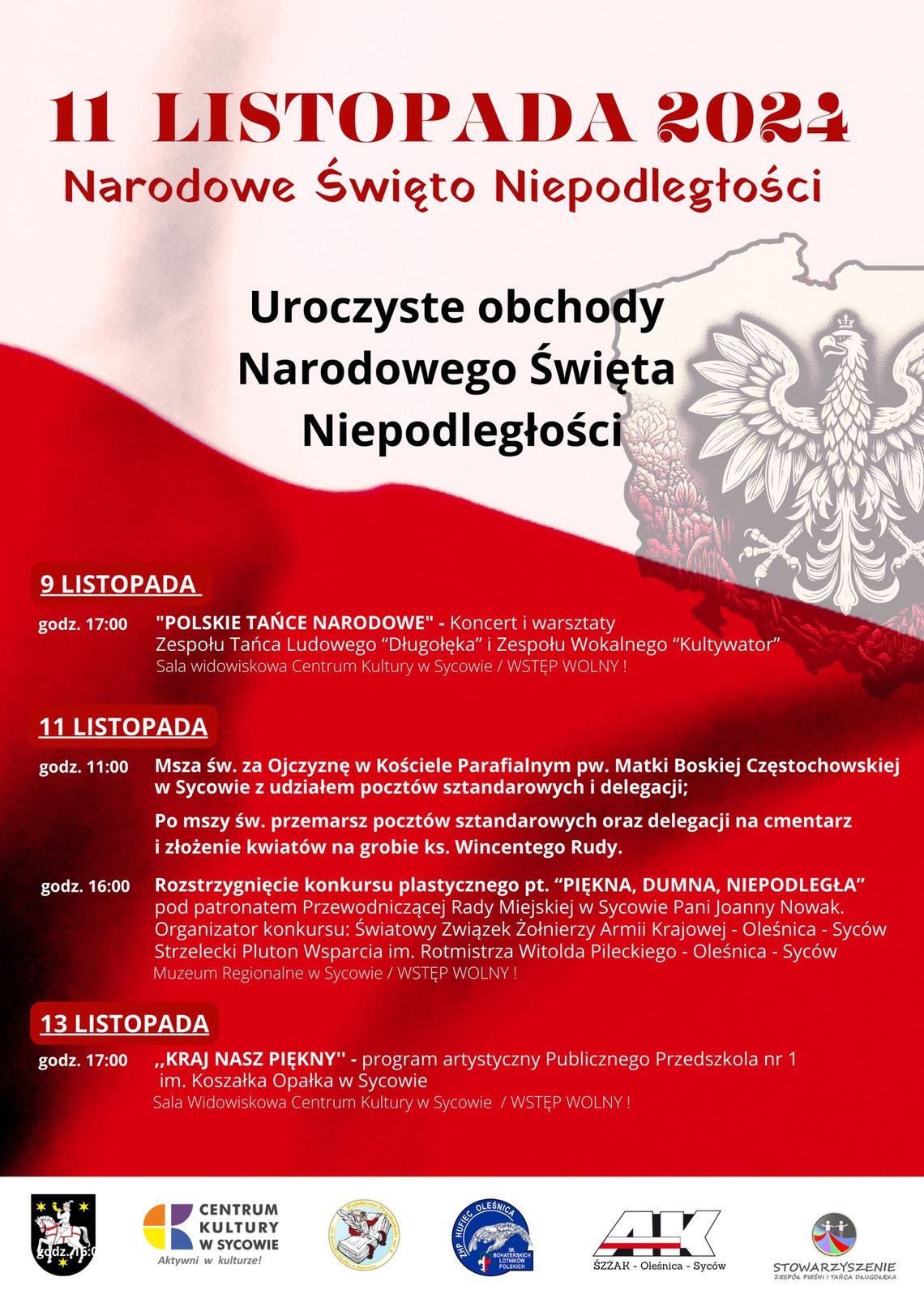 Uroczyste Obchody Narodowego Święta Niepodległości w Sycowie