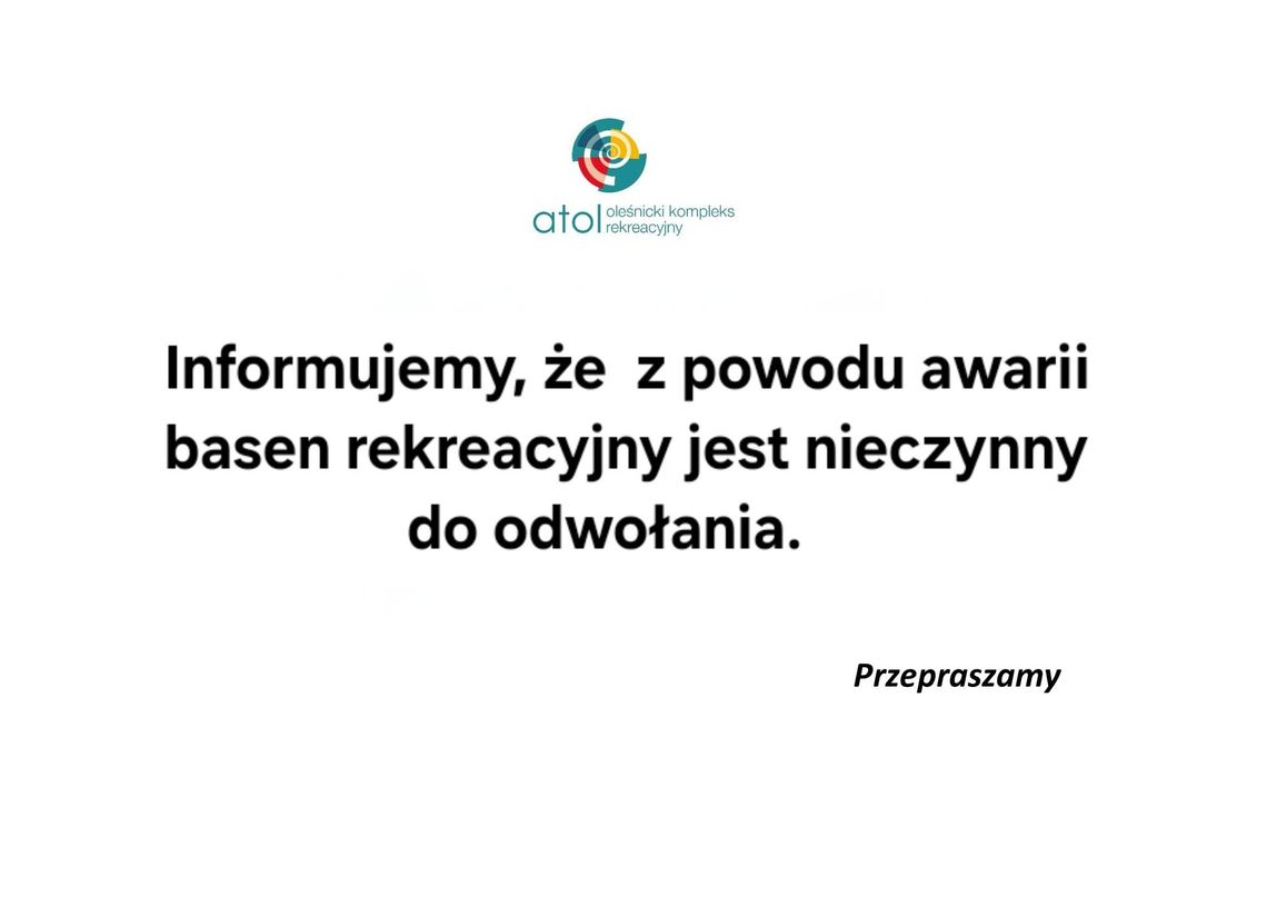 Awaria na basenie w Oleśnicy