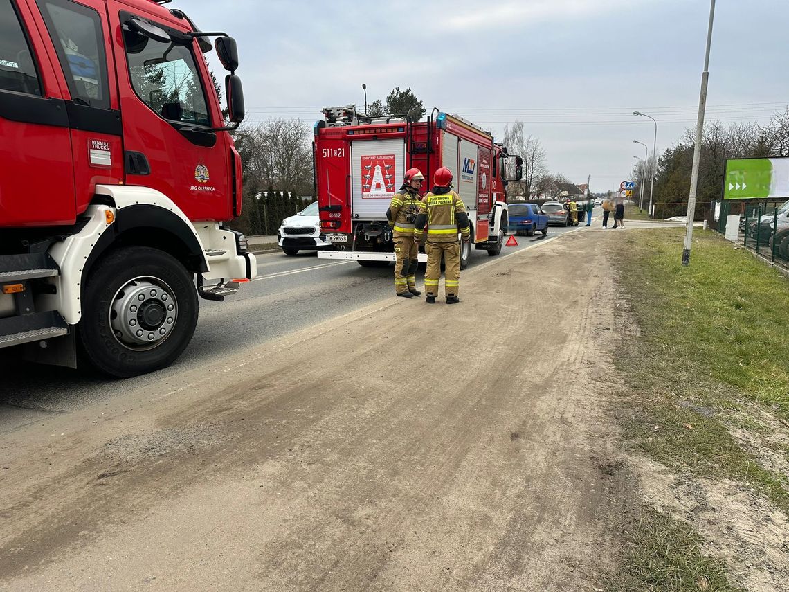 Zderzenie aut w Oleśnicy