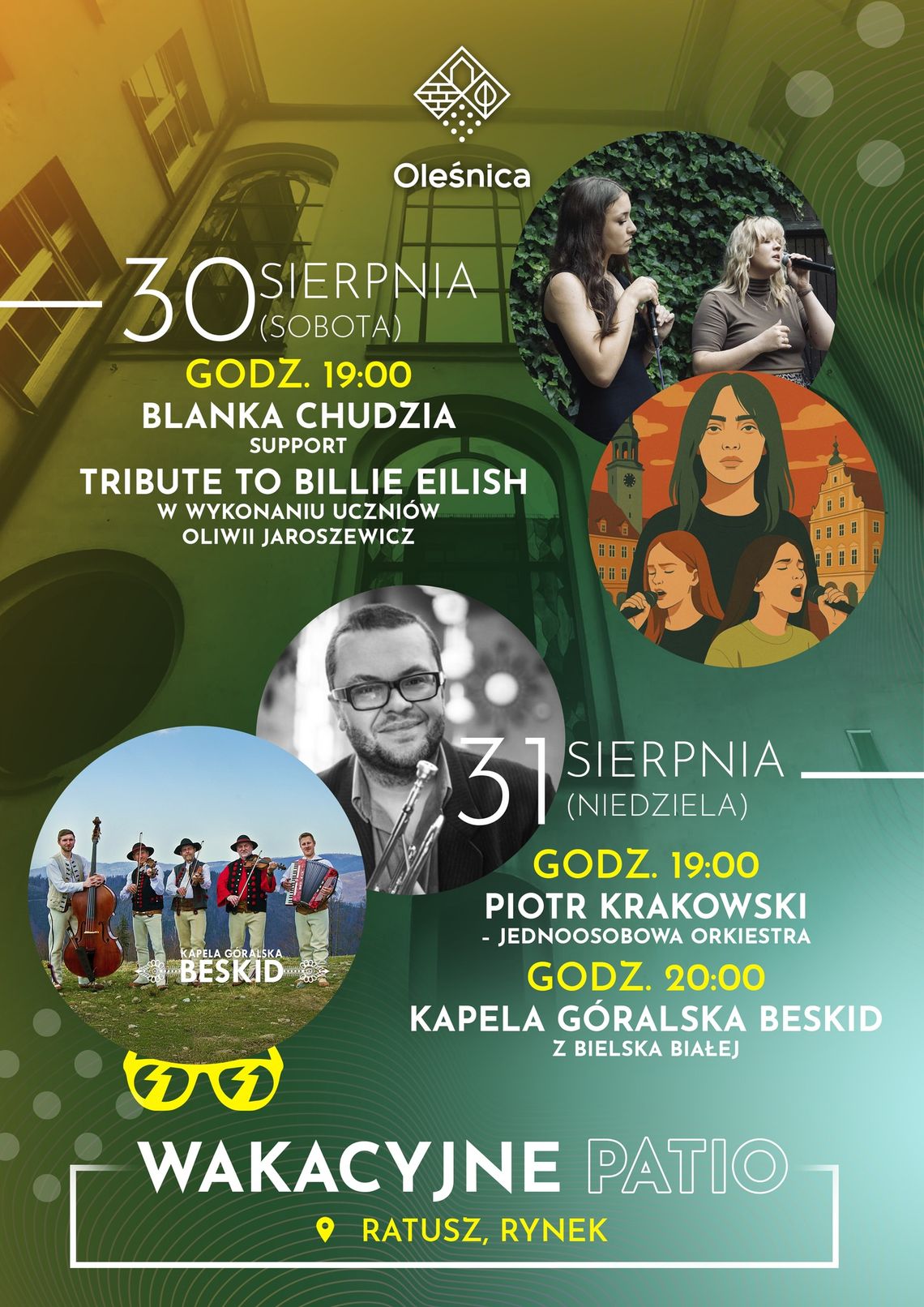 Kapela góralska na ratuszowym dziedzińcu