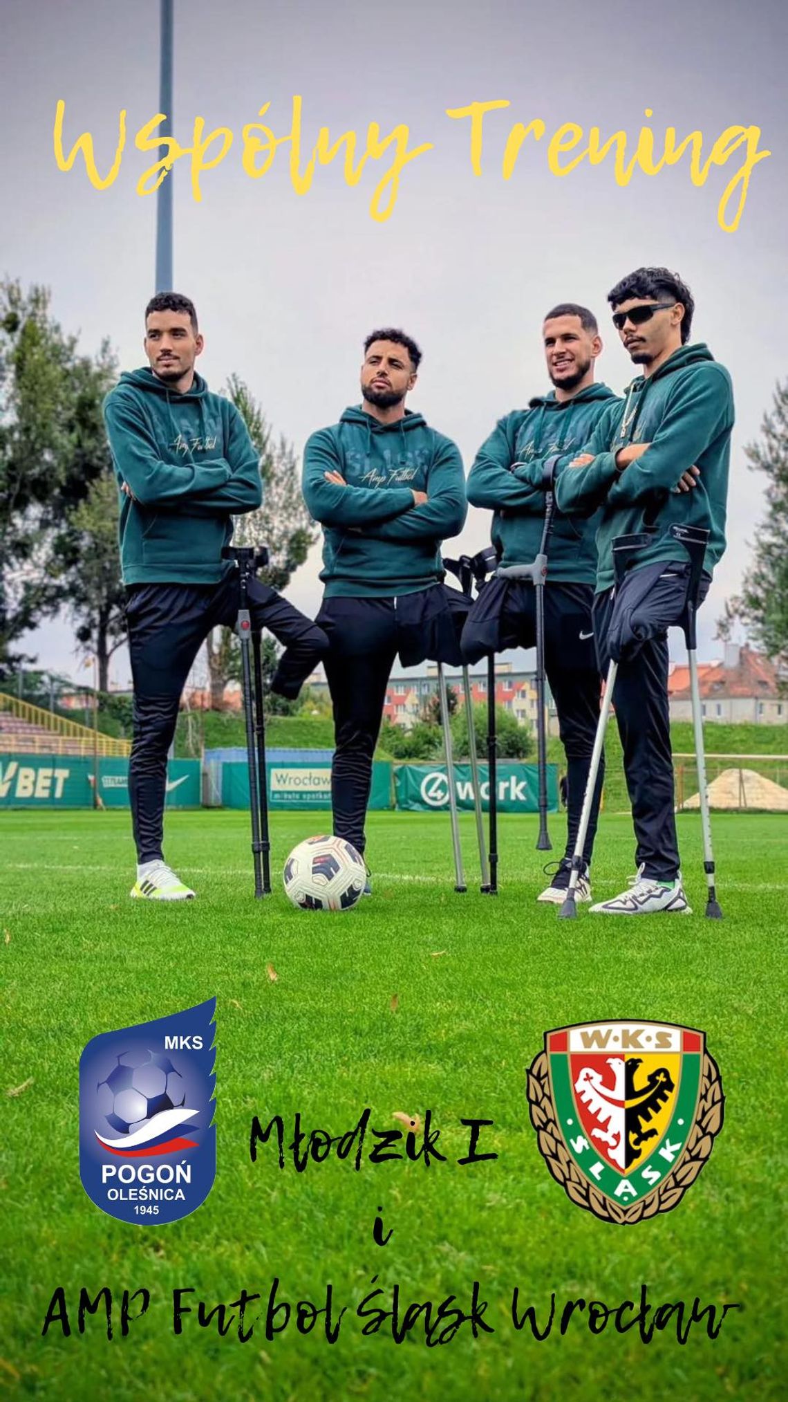 WKS Śląsk Wrocław Amp Futbol na treningu w Oleśnicy