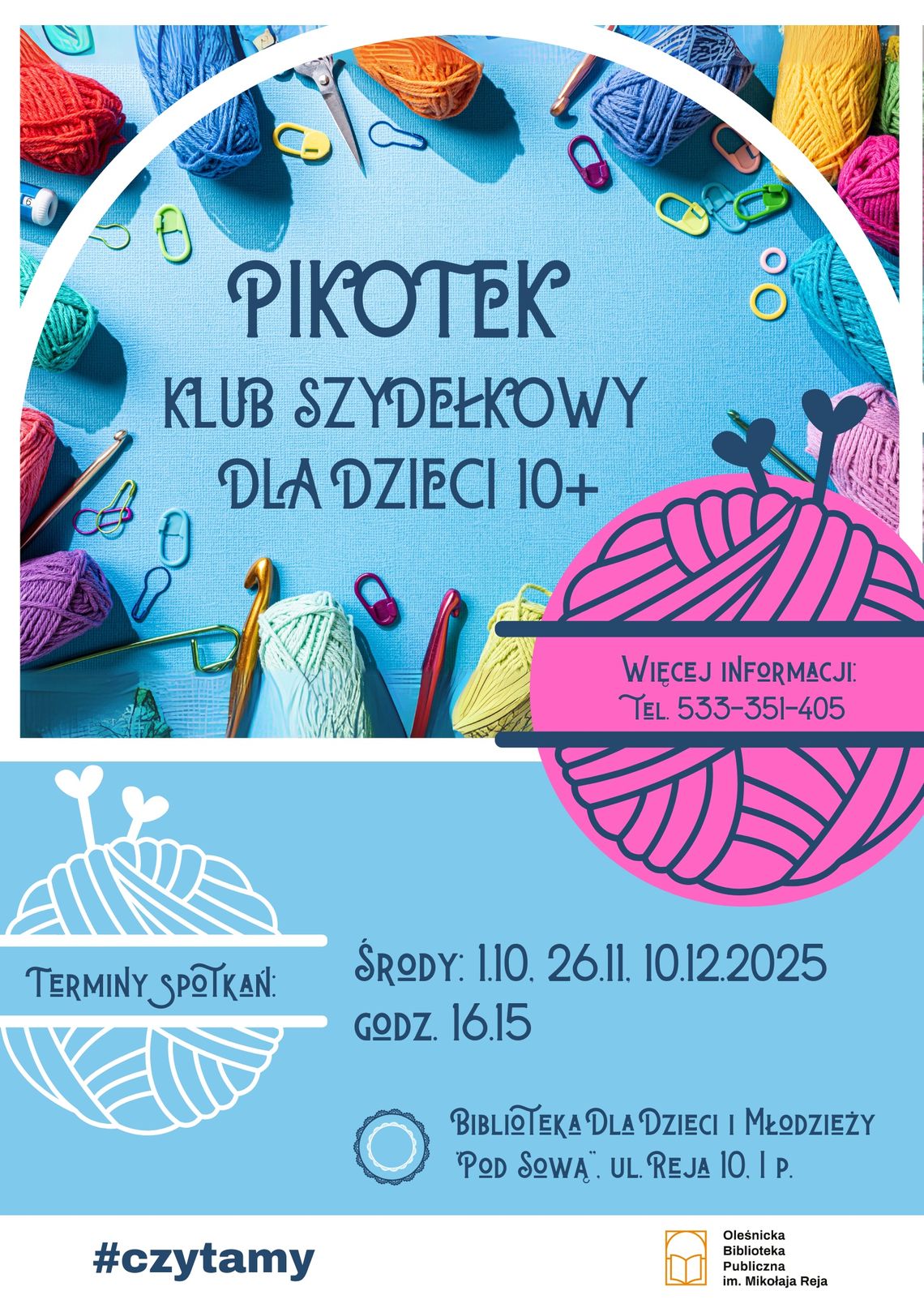 Klub szydełkowy Pikotek wraca do cyklicznych spotkań