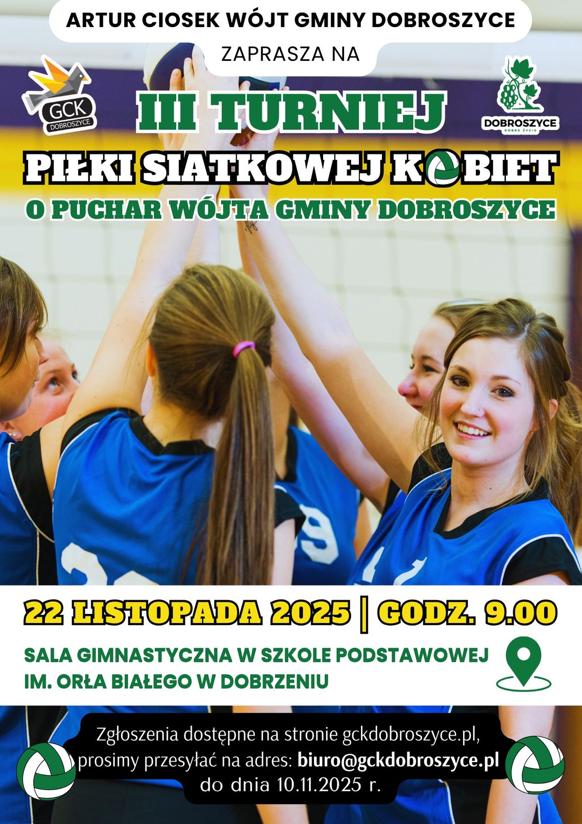 Zapraszają na III Turniej Piłki Siatkowej Kobiet o Puchar Wójta