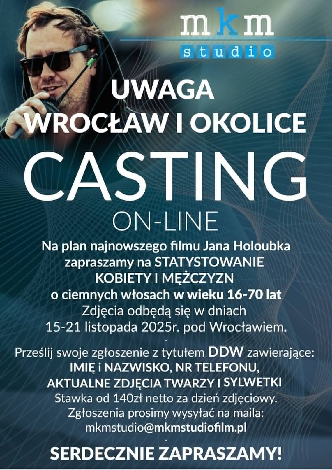 Zostań statystą w filmie Holoubka