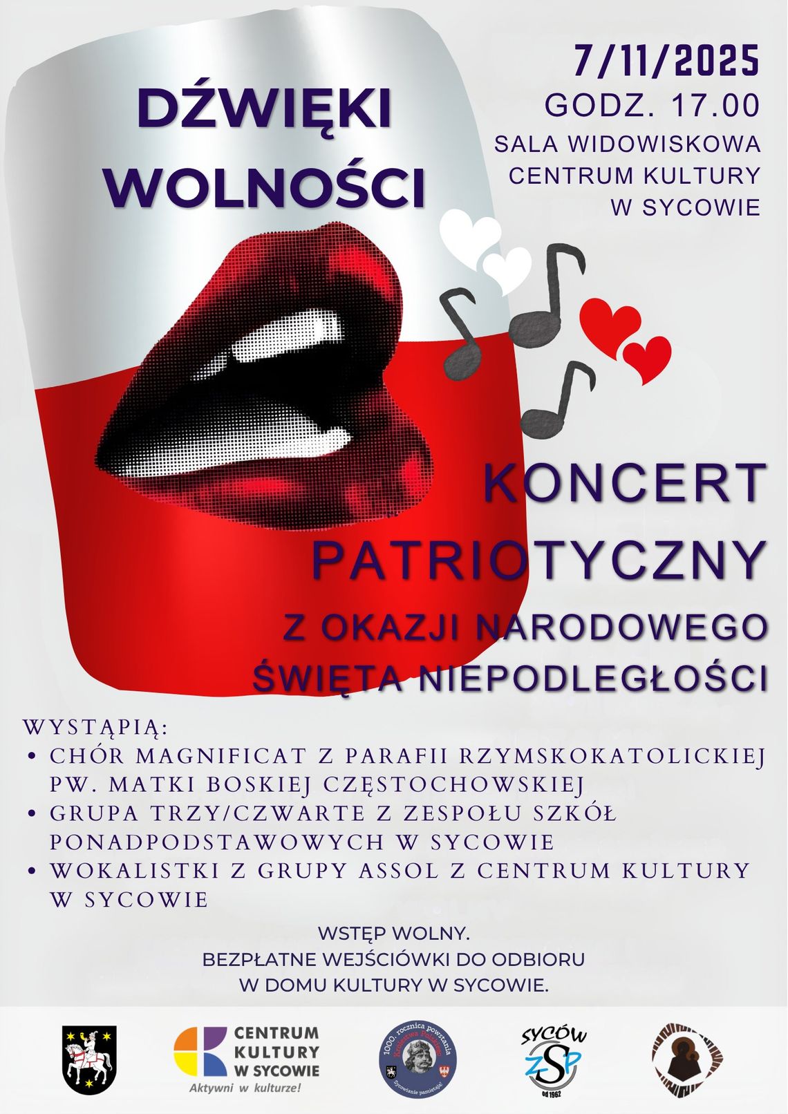 Dźwięki wolności wybrzmią w Sycowie Dźwięki wolności wybrzmią w Sycowie