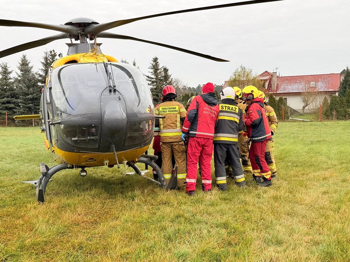 Po chorego przyleciał śmigłowiec LPR