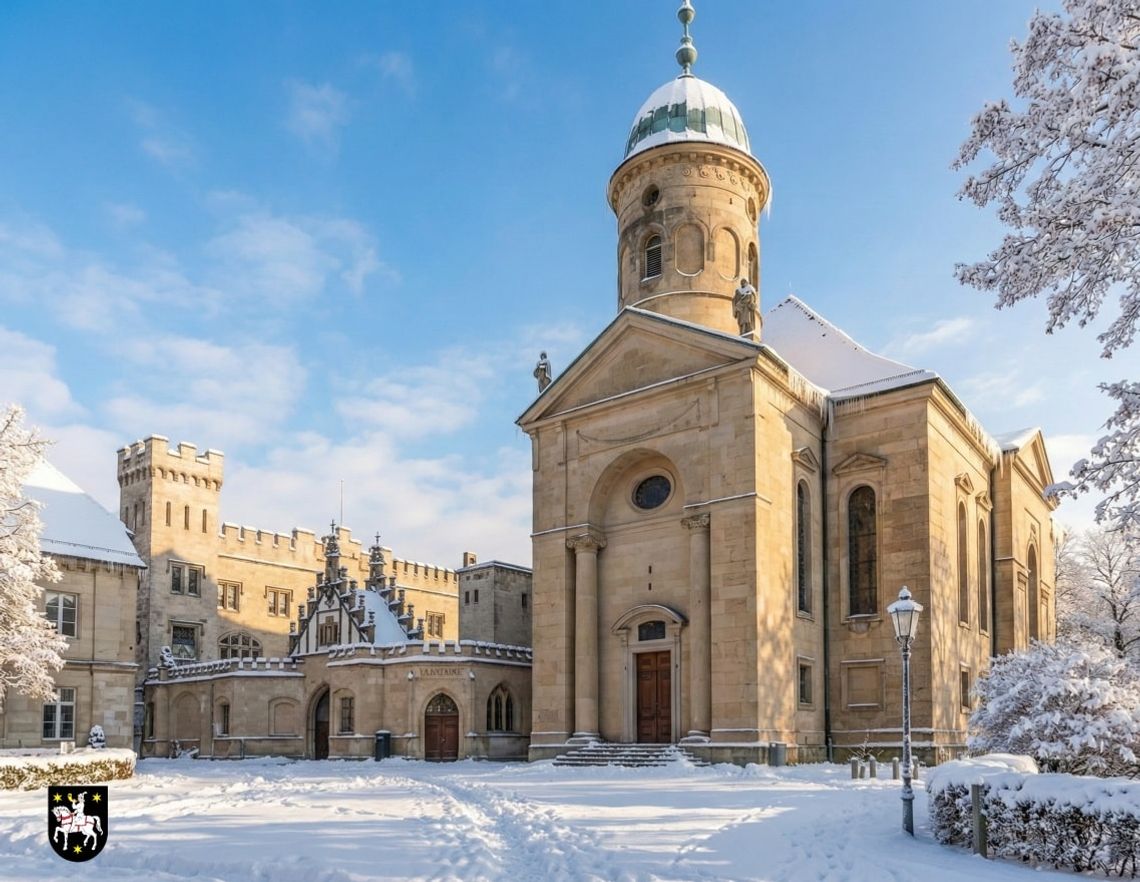 Zamek w Sycowie - tak by wyglądał w zimowej scenerii