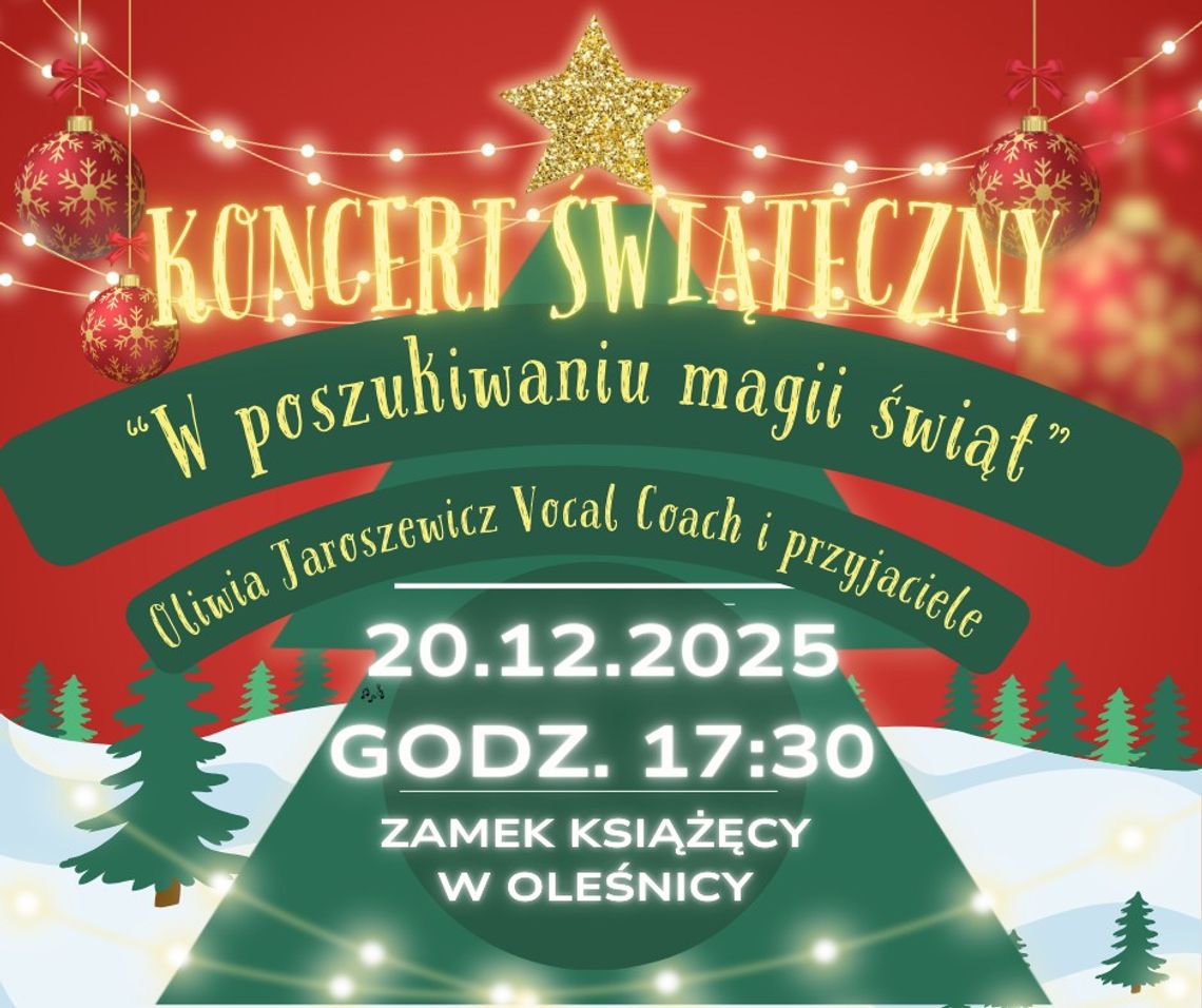 Zaproszenie na koncert świąteczny w ramach cyklu „Muzyka na Zamku” Zaproszenie na koncert świąteczny w ramach cyklu „Muzyka na Zamku”