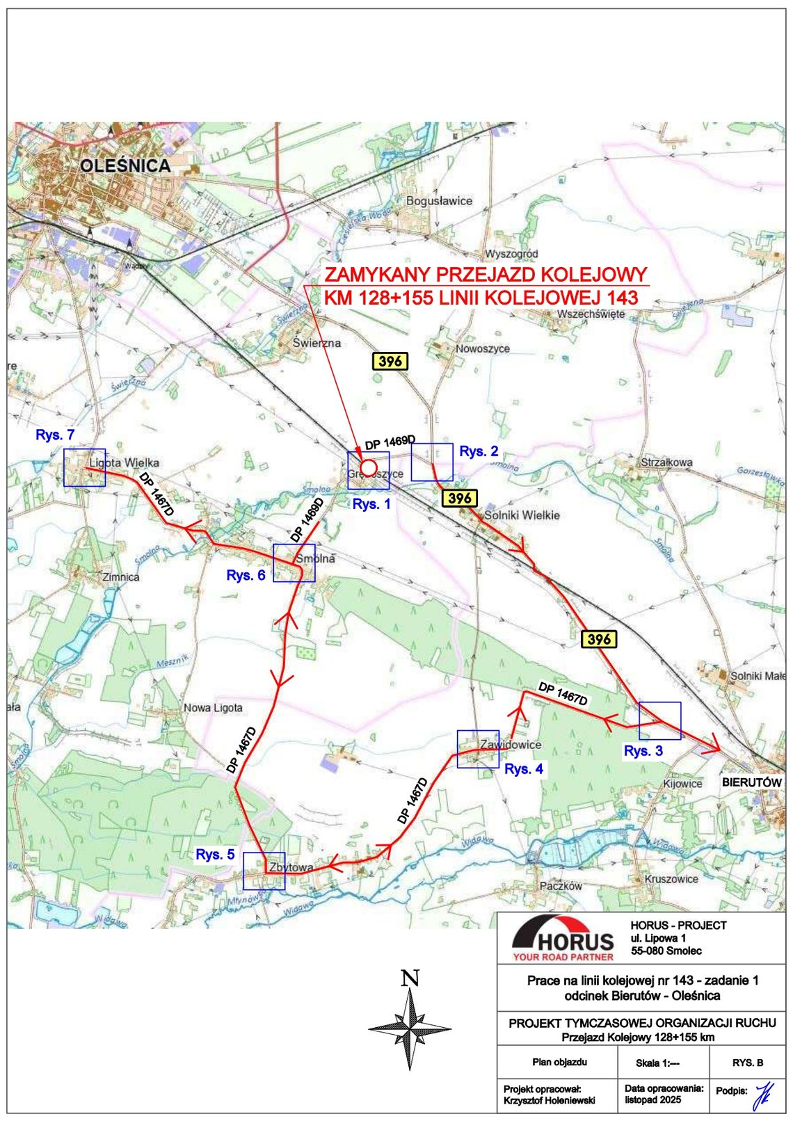 Tymczasowe zamknięcie przejazdu kolejowego w Gręboszycach Tymczasowe zamknięcie przejazdu kolejowego w Gręboszycach