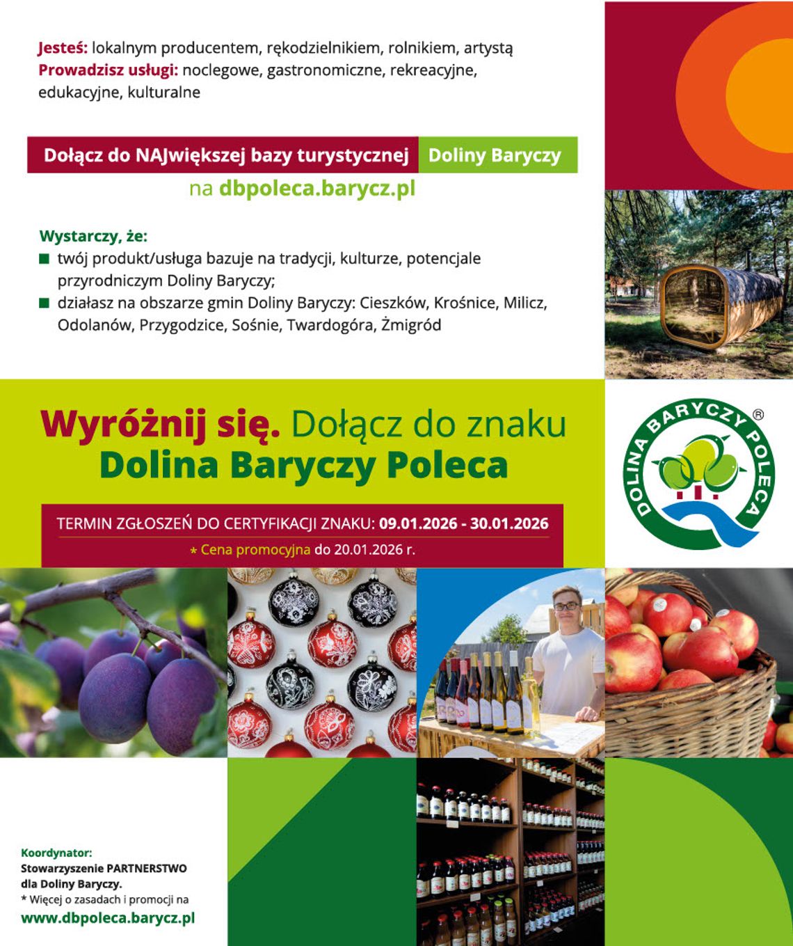 Ruszył nabór do prestiżowego znaku Dolina Baryczy Poleca! Zgłoś swój produkt do 30 stycznia