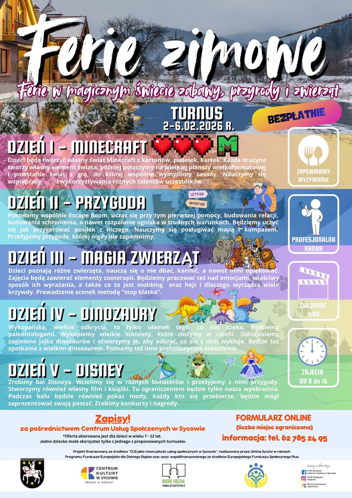 Ferie w Sycowie: minecraft z kartonów, dinozaury, Disney, VR, escape room i prawdziwe dinozaury Ferie w Sycowie: minecraft z kartonów, dinozaury, Disney, VR, escape room i prawdziwe dinozaury