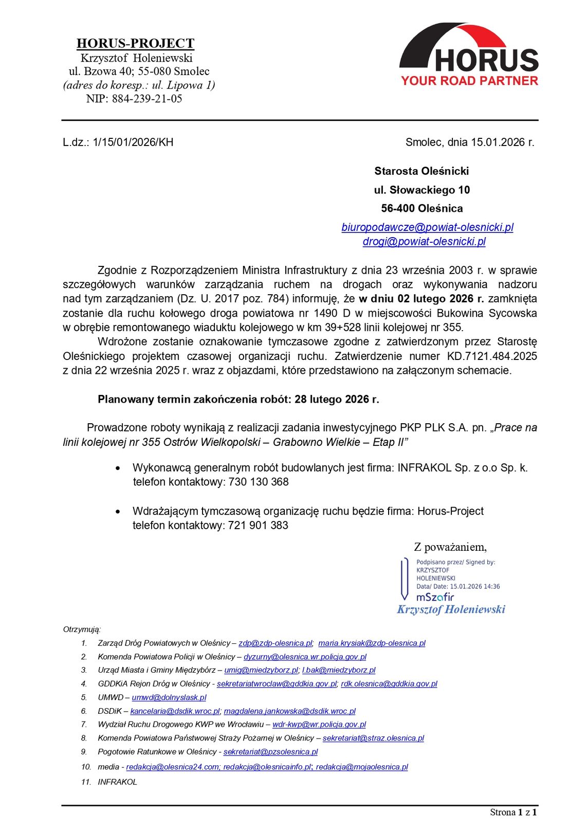 Droga zamknięta dla samochodów! Bukowina Sycowska odcięta – remont wiaduktu sparaliżuje ruch już za chwilę!