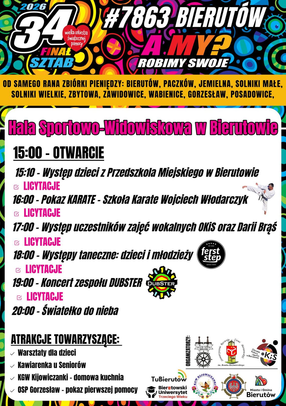 Taki będzie 34. Finał WOŚP w Bierutowie