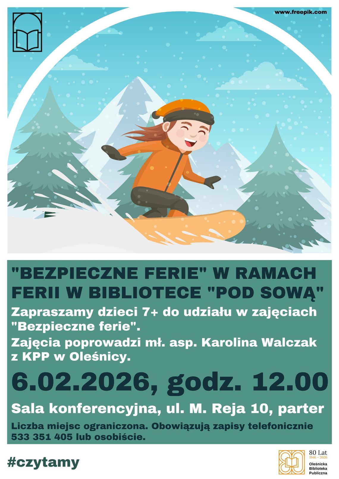 Biblioteka zaprasza na "Bezpieczne ferie"