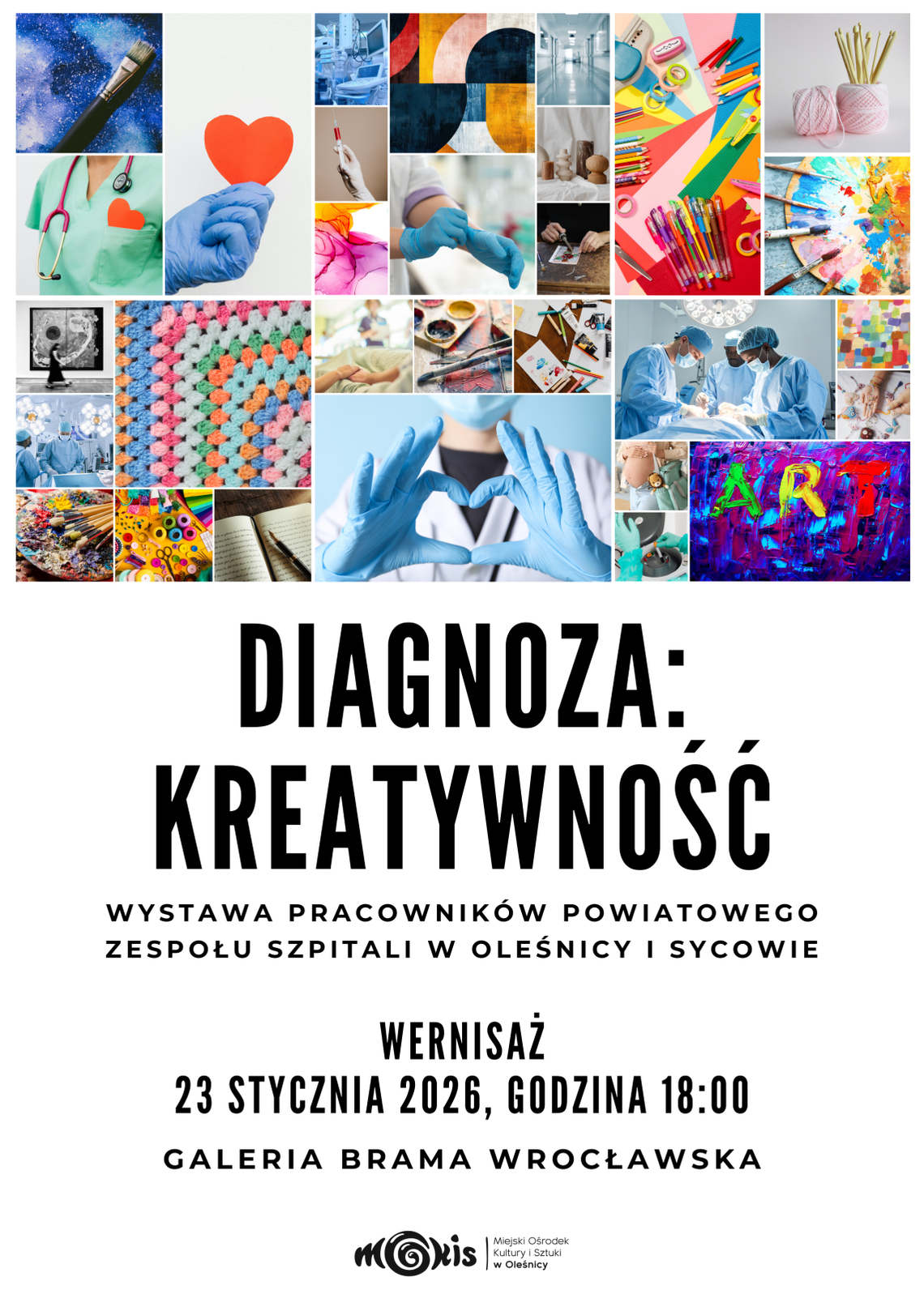 Zaproszenie na wernisaż wystawy ,,Diagnoza: Kreatywność"