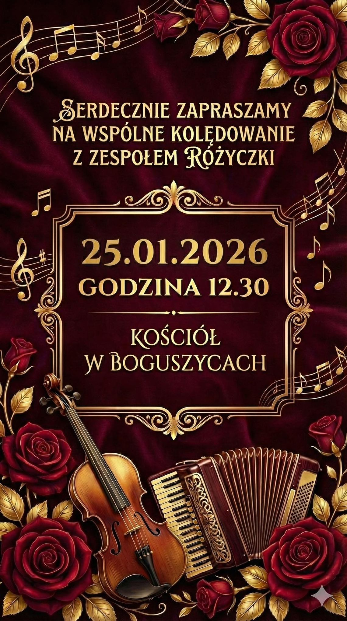 Zaproszenie na kolędowanie z "Różyczkami"