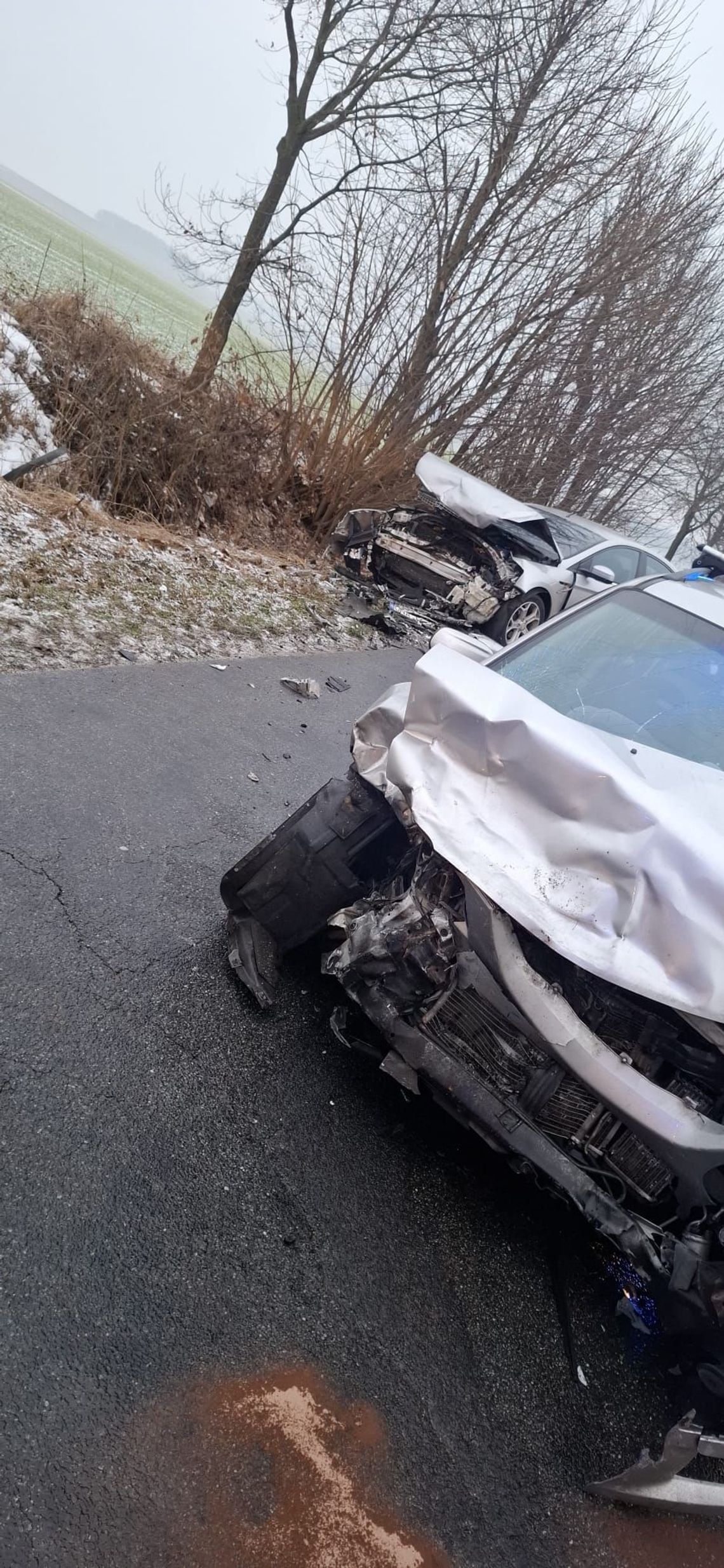 Zderzenie dwóch pojazdów w Dalborowicach Zderzenie dwóch pojazdów w Dalborowicach