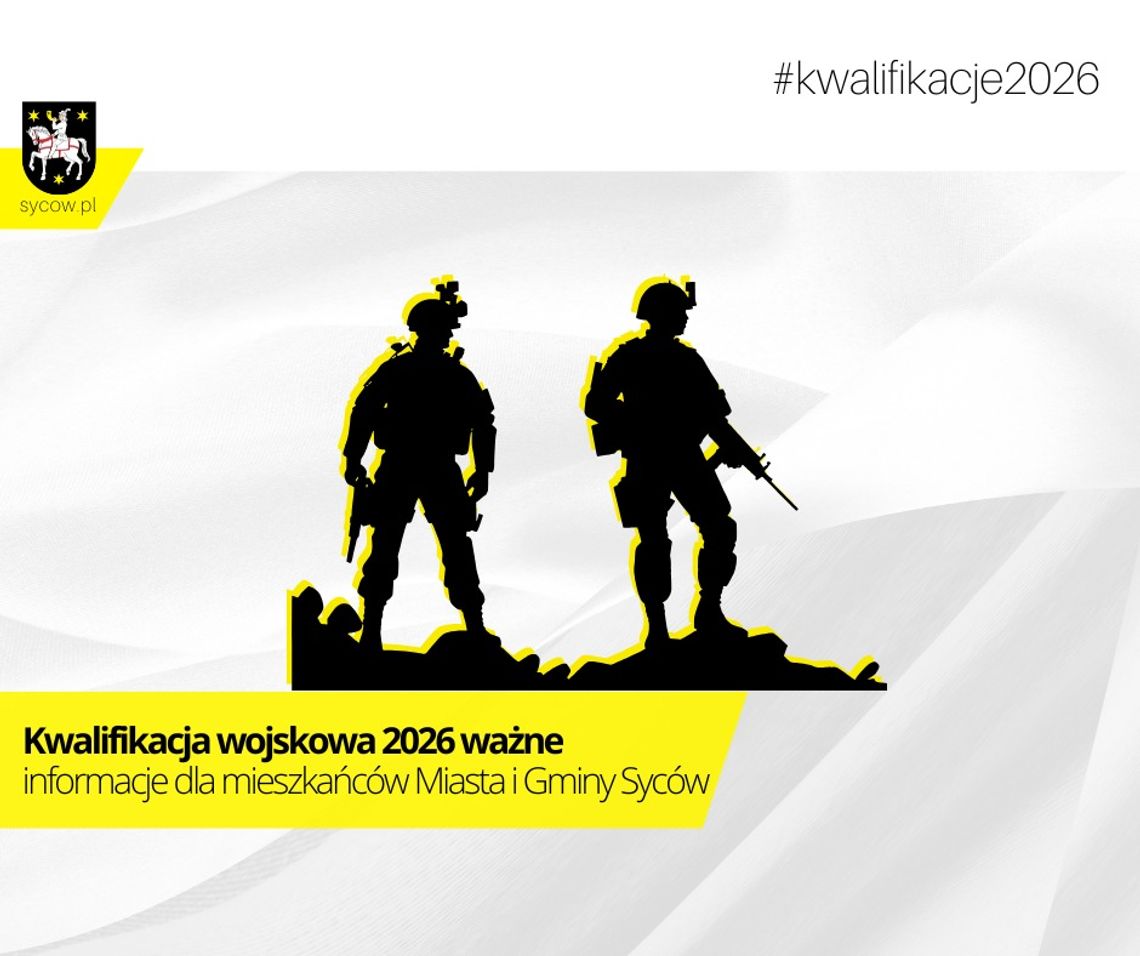 Kwalifikacja wojskowa 2026 – Syców i okolice: obowiązkowe stawiennictwo w Oleśnicy
