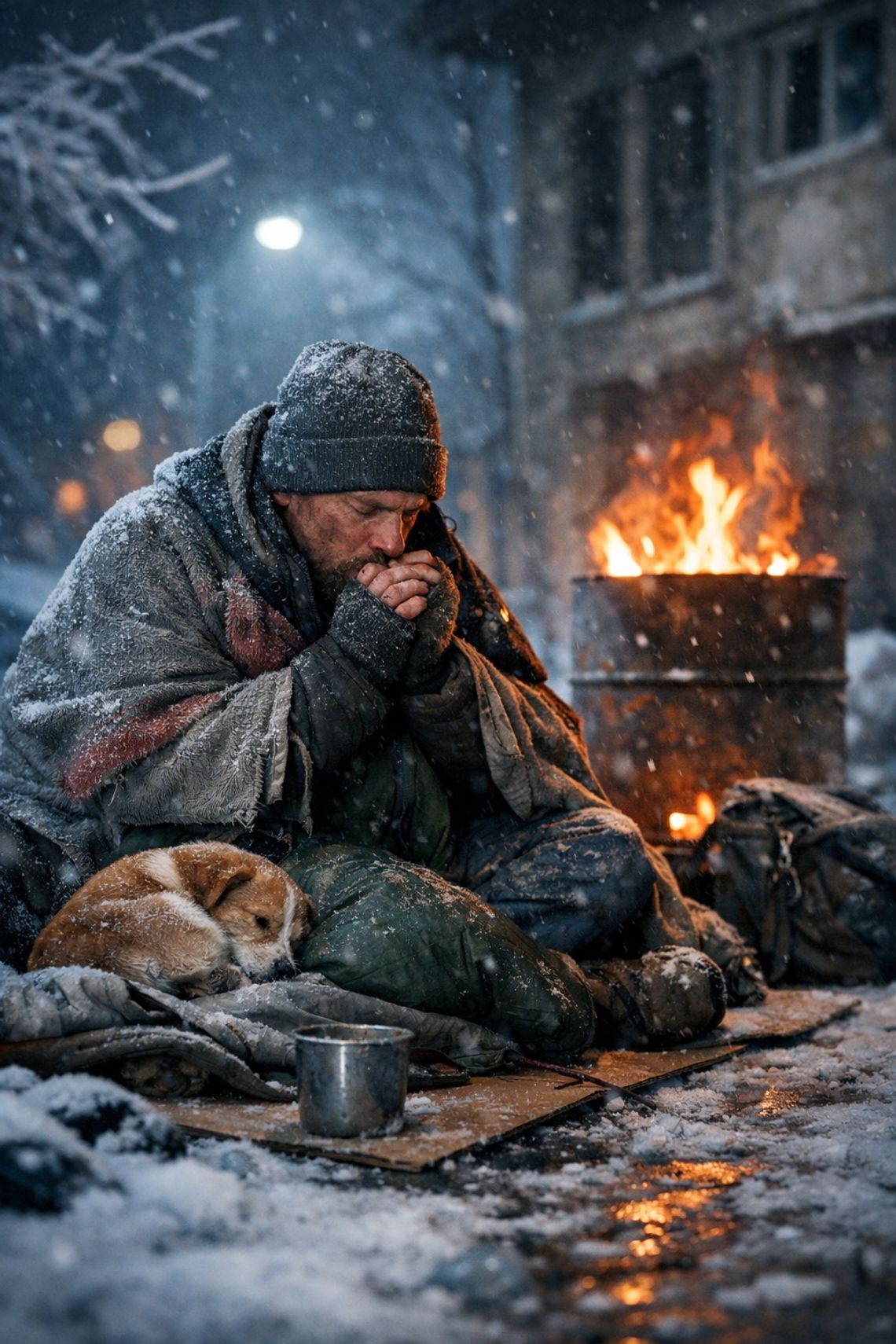 Zimno zabija na ulicach