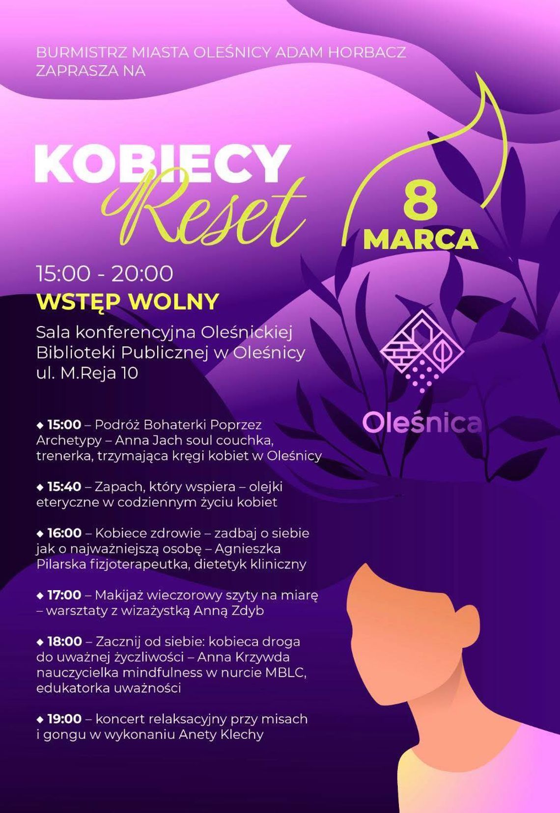 Kobiecy Reset w Oleśnicy – bezpłatne świętowanie Dnia Kobiet pełne inspiracji i relaksu