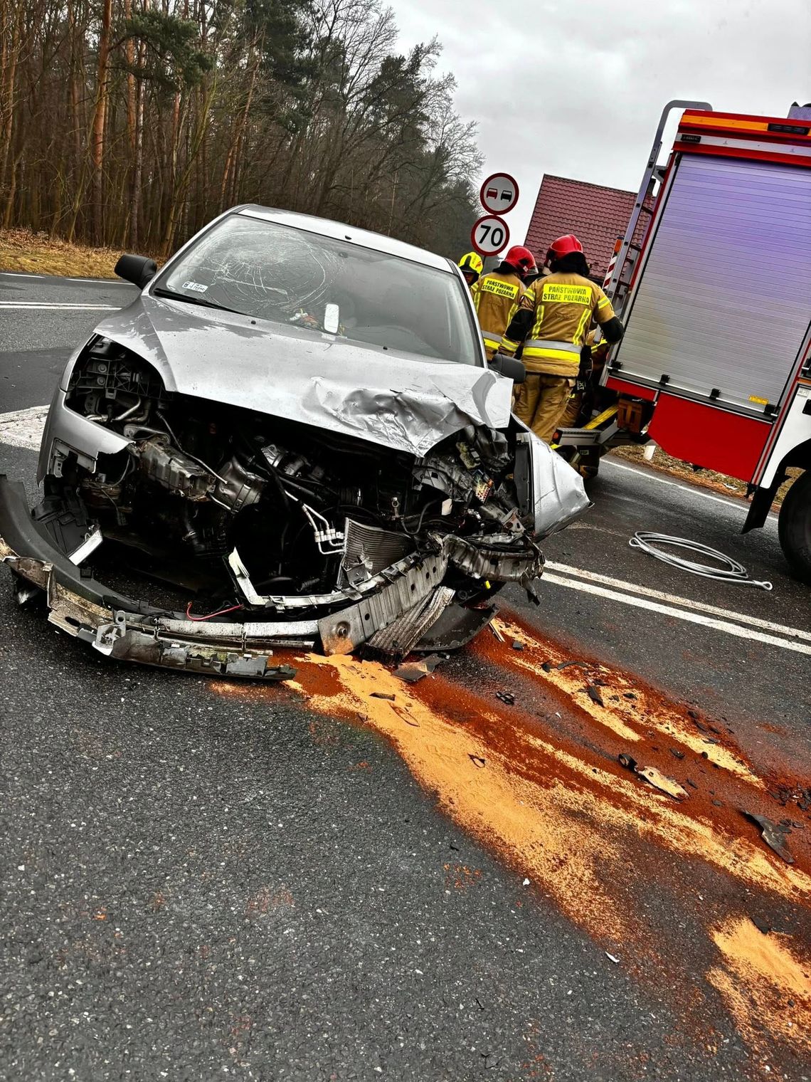 Wypadek na drodze krajowej nr 25